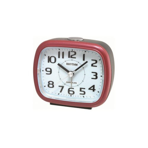 Rhythm Value Added Beep Alarm Clock Beep Alarm,Snooze & EL Back Light,Silky Move Analog